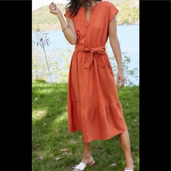 NEW! Women’s Short Sleeve Linen Dress - Picture 5 of 5